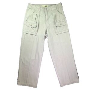 Cabelas Cargo Pants Mens 34 Hiker Ripstop Belt Beige Work Play Outdoors 7 Pocket